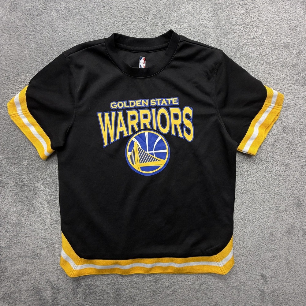 Golden State‎ Warriors UNK Shirt Boys L Black NBA Basketball Short Sleeve Crew